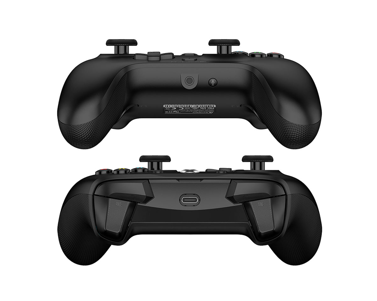 GameSir G7 HE wired Xbox and PC controller in Black – top and bottom