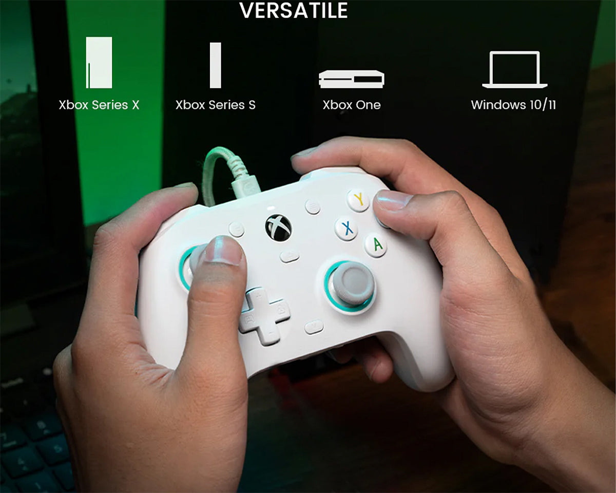 GameSir G7 SE wired Xbox controller in White – compatibility lifestyle