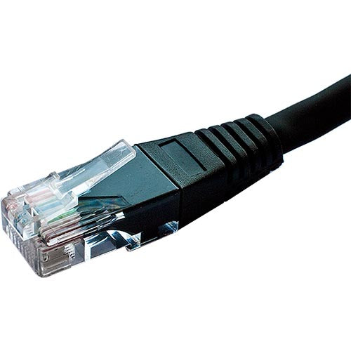 Cablenet 1m Cat6 RJ45 Black U/UTP PVC 24AWG Flush Moulded Booted Patch Lead