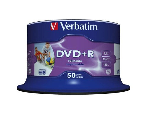 Verbatim DVD+R Wide Inkjet Printable No ID Brand