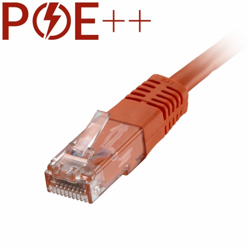 Cablenet 1m Cat6 RJ45 Orange U/UTP PVC 24AWG Flush Moulded Booted Patch Lead