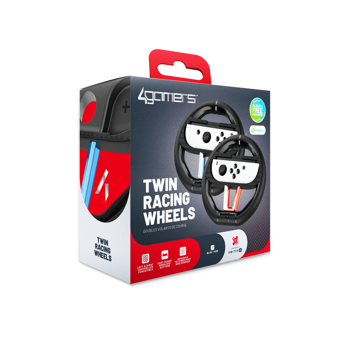 STEALTH Twin Racing Wheel Attachments for Nintendo Switch 2 - alternate view