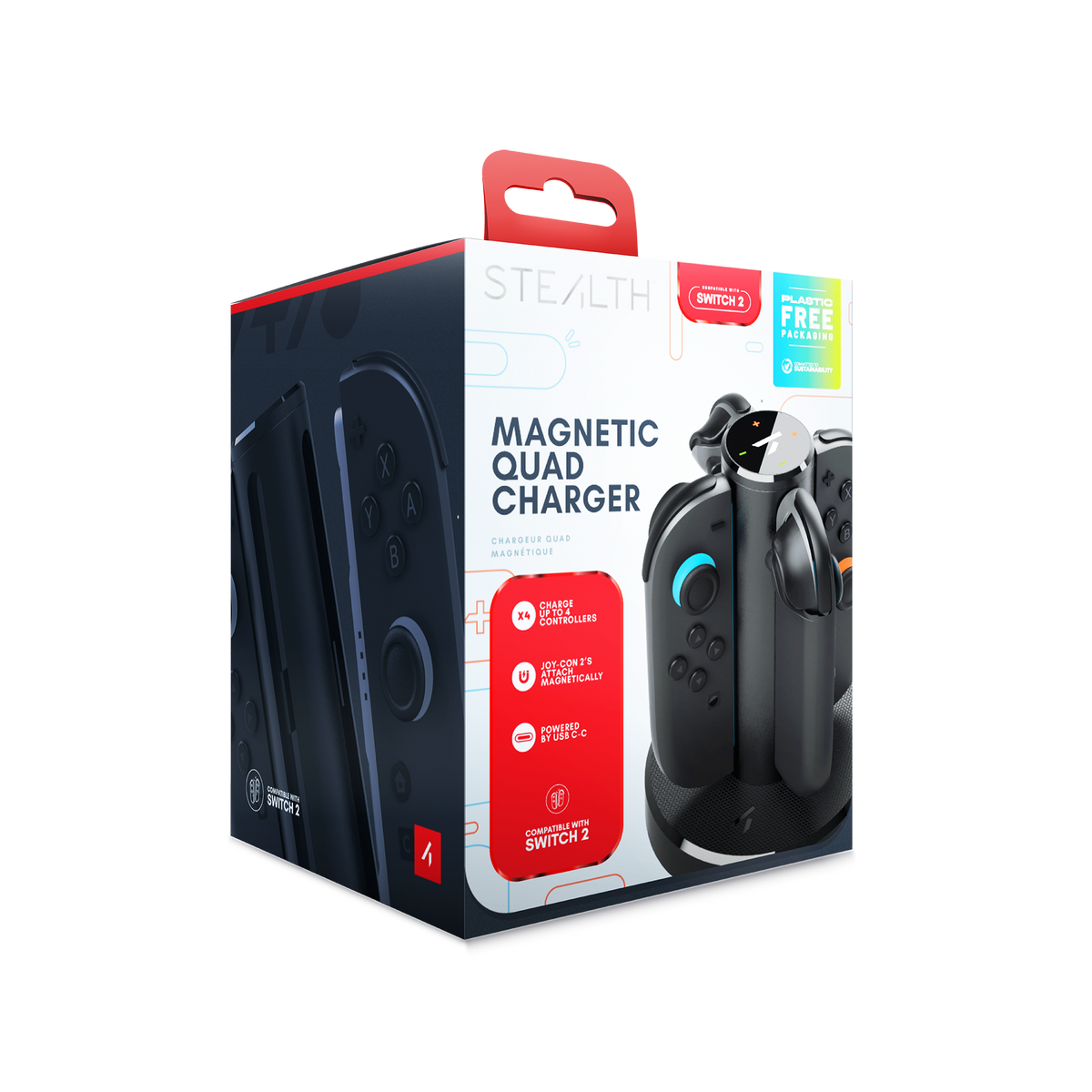 STEALTH Magnetic Quad Charging Dock for Nintendo Switch 2 - alternate view