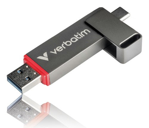 Verbatim Dual QuickStick USB flash drive 256 GB USB Type-A / USB Type-C 3.2 Gen 1 (3.1 Gen 1) Grey