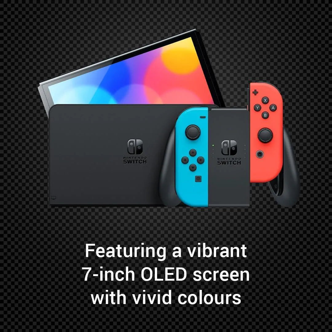 Nintendo Switch OLED Neon Red/Blue: Mario Kart 8 Deluxe & Nintendo Switch Online 3 Months