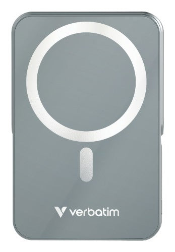 Verbatim Charge 'n' Go Magnetic Wireless Power Bank with stand - 10000 mAh Grey