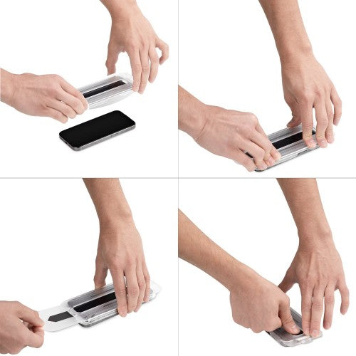 StarTech.com 4-Way 360 Privacy Screen For iPhone 16 Pro, Supports Portrait/Landscape Orientation, Touch-Enabled, Tempered Glass Protector, 4Way Filter, TAA