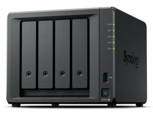 Synology DiskStation DS925+ NAS Ryzen Embedded V1500B 4 GB DDR4 8 TB HDD Black
