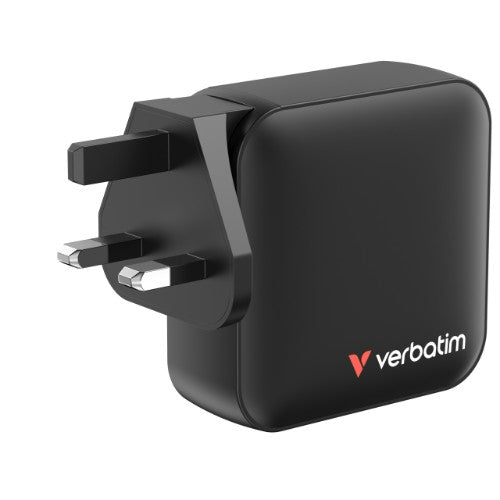 Verbatim Mini GaN Charger 165W 4 Port US plug with EU and UK adaptors