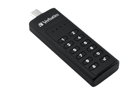 Verbatim Keypad Secure - USB 3.0 Drivecon tastierino d'accesso e crittografia dei dati - 128 GB - Black