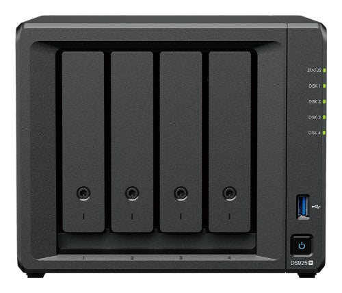 Synology DiskStation DS925+ NAS Ryzen Embedded V1500B 4 GB DDR4 16 TB HDD Black