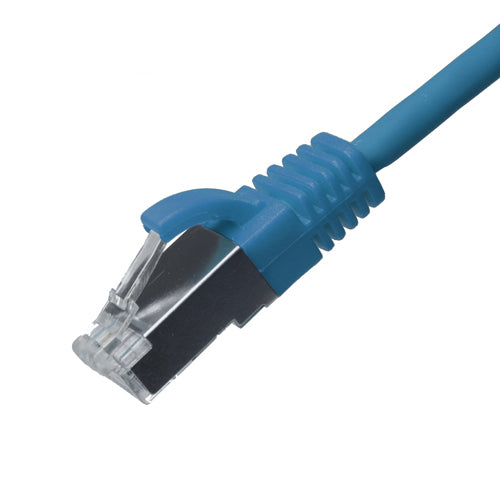 Cablenet 0.25m Cat6a RJ45 Blue U/FTP LSOH 30AWG Slim Snagless Booted Patch Lead