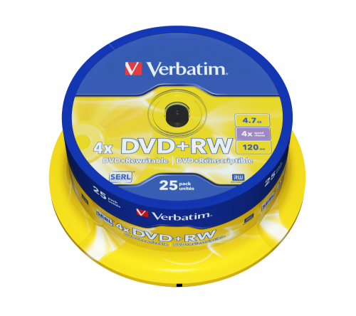 Verbatim DVD+RW Matt Silver 4.7 GB 25 pc(s)