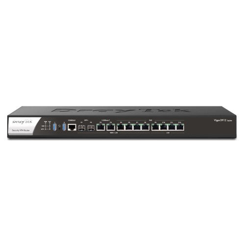 DrayTek V3912S-K wired router 2.5 Gigabit Ethernet, Gigabit Ethernet Black