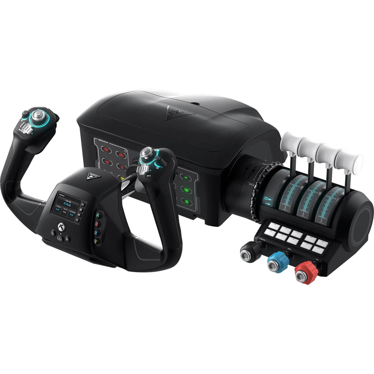 Turtle Beach VelocityOne Flight Universal Control System with flight yoke, throttle quadrant and integrated display for Xbox and PC
