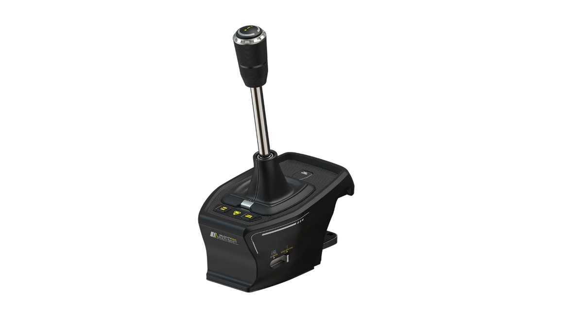 Turtle Beach VelocityOne Multi-Shift configured with handbrake lever for drifting and rally simulation