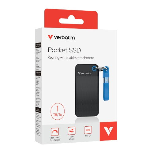 Verbatim Pocket SSD USB 3.2 Gen 2 1TB Black/Blue