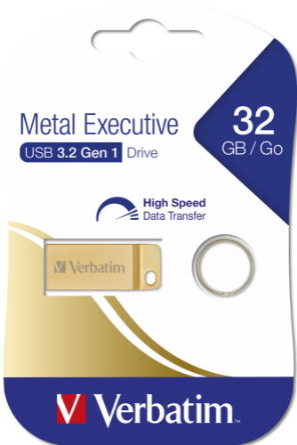 Verbatim Metal Executive 32 GB - USB 3.0 Drive – Gold