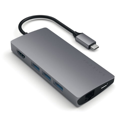 Satechi Multi-Port Adapter V2 Dock st. USB 3.2 Gen 1 (3.1 Gen 1) Type-C Grey