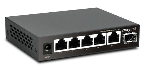 DrayTek VSQ60X-K network switch Unmanaged L2 2.5G Ethernet (100/1000/2500) Black