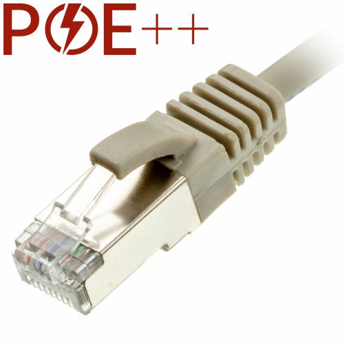 Cablenet 0.5m Cat6a RJ45 Grey U/FTP LSOH 30AWG Slim Snagless Booted Patch Lead