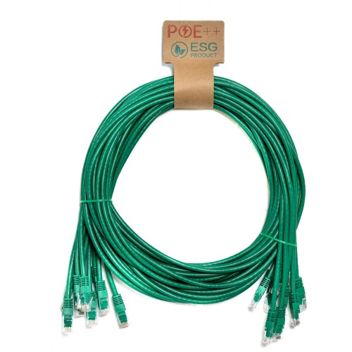 Cablenet 2.5m Cat6 RJ45 Green U/UTP PVC 24AWG Flush Moulded Booted Patch Lead (PK10)