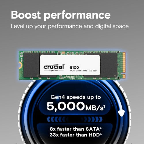 Crucial E100 2 TB M.2 PCI Express 4.0 NVMe