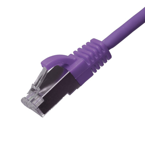 Cablenet 1m Cat6a RJ45 Violet U/FTP LSOH 30AWG Slim Snagless Booted Patch Lead