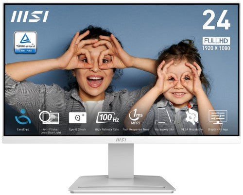 MSI Pro MP2412W computer monitor 60.5 cm (23.8") 1920 x 1080 pixels Full HD LCD White