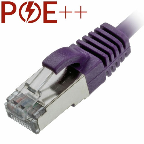 Cablenet 1m Cat6a RJ45 Violet U/FTP LSOH 30AWG Slim Snagless Booted Patch Lead