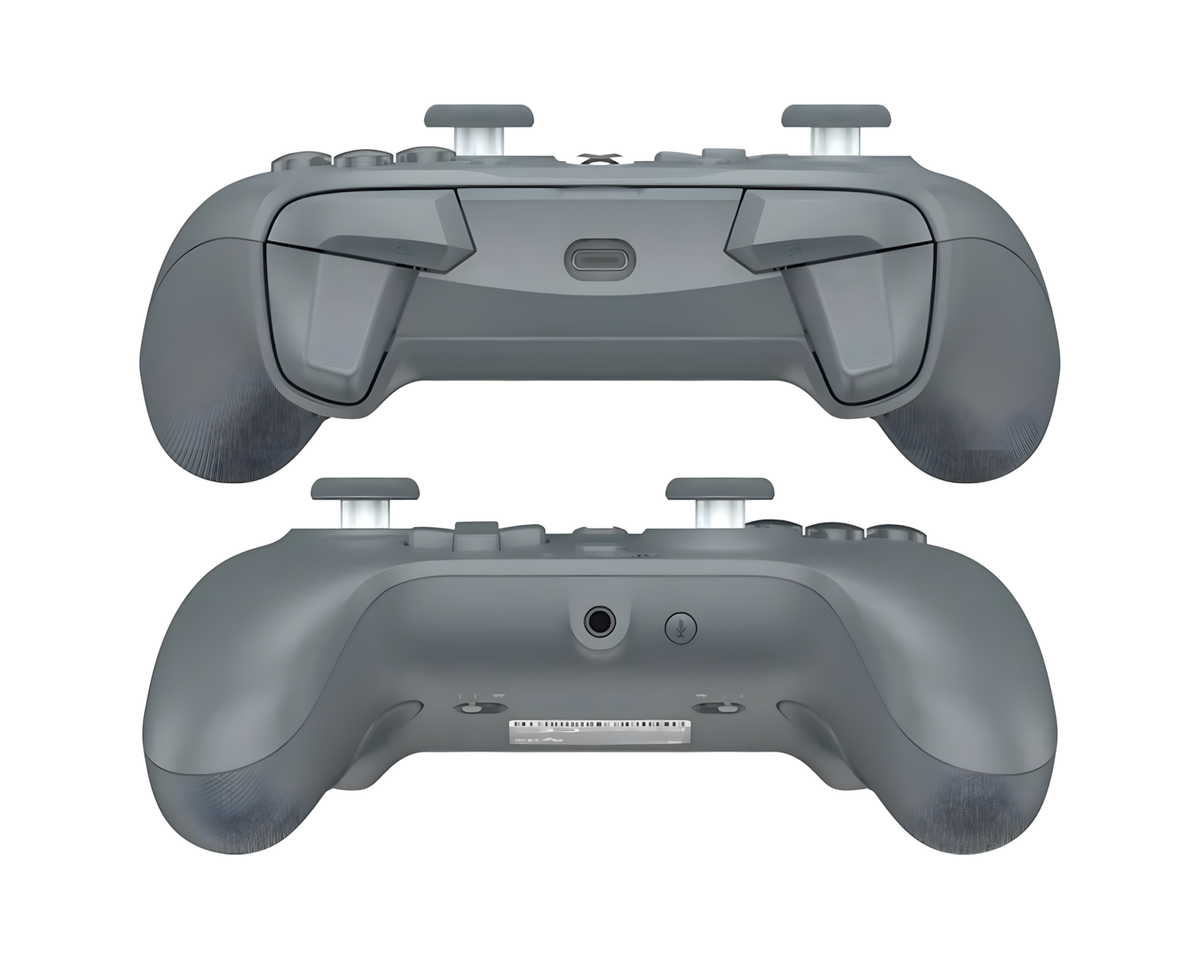 GameSir G7 SE wired Xbox controller in Sporty Gray – top and bottom
