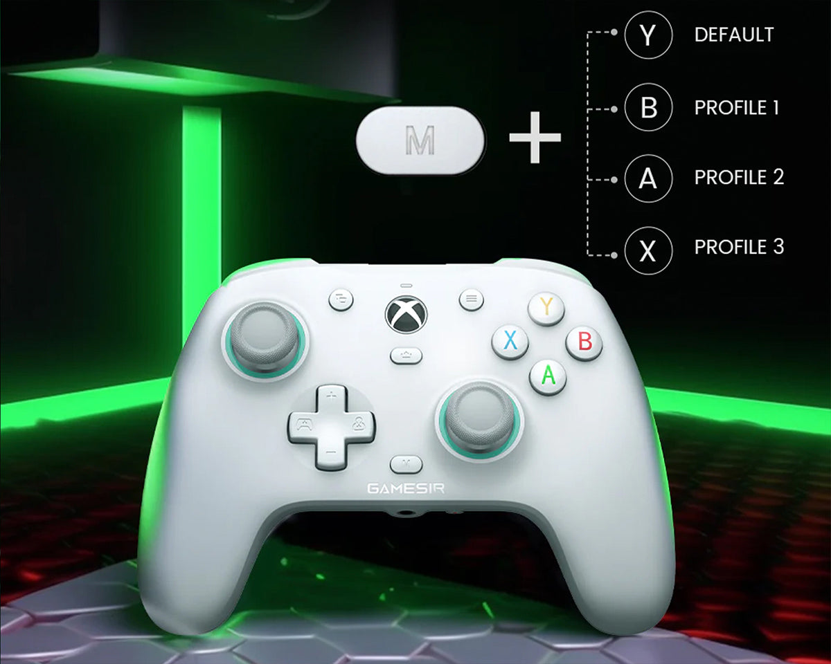 GameSir G7 SE wired Xbox controller in White – profile switching
