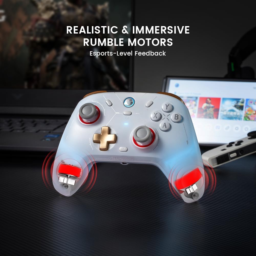 GameSir Cyclone 2 Wireless Controller - with Charging Dock - White