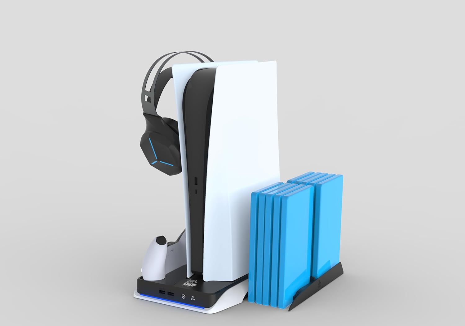 DLX LED Twin Charging Tower With Cooling Fans & Game Storage