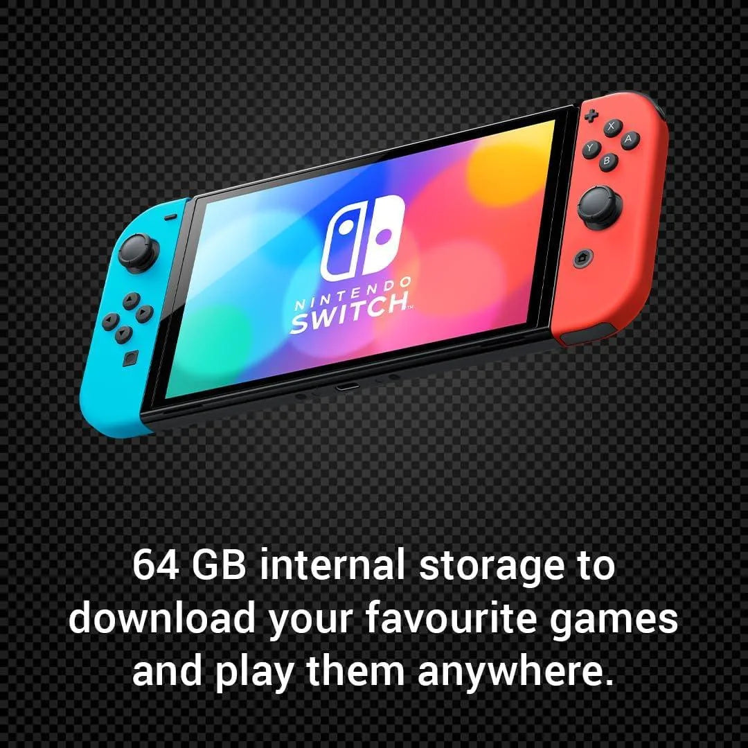 Nintendo Switch OLED Neon Red/Blue: Mario Kart 8 Deluxe & Nintendo Switch Online 3 Months