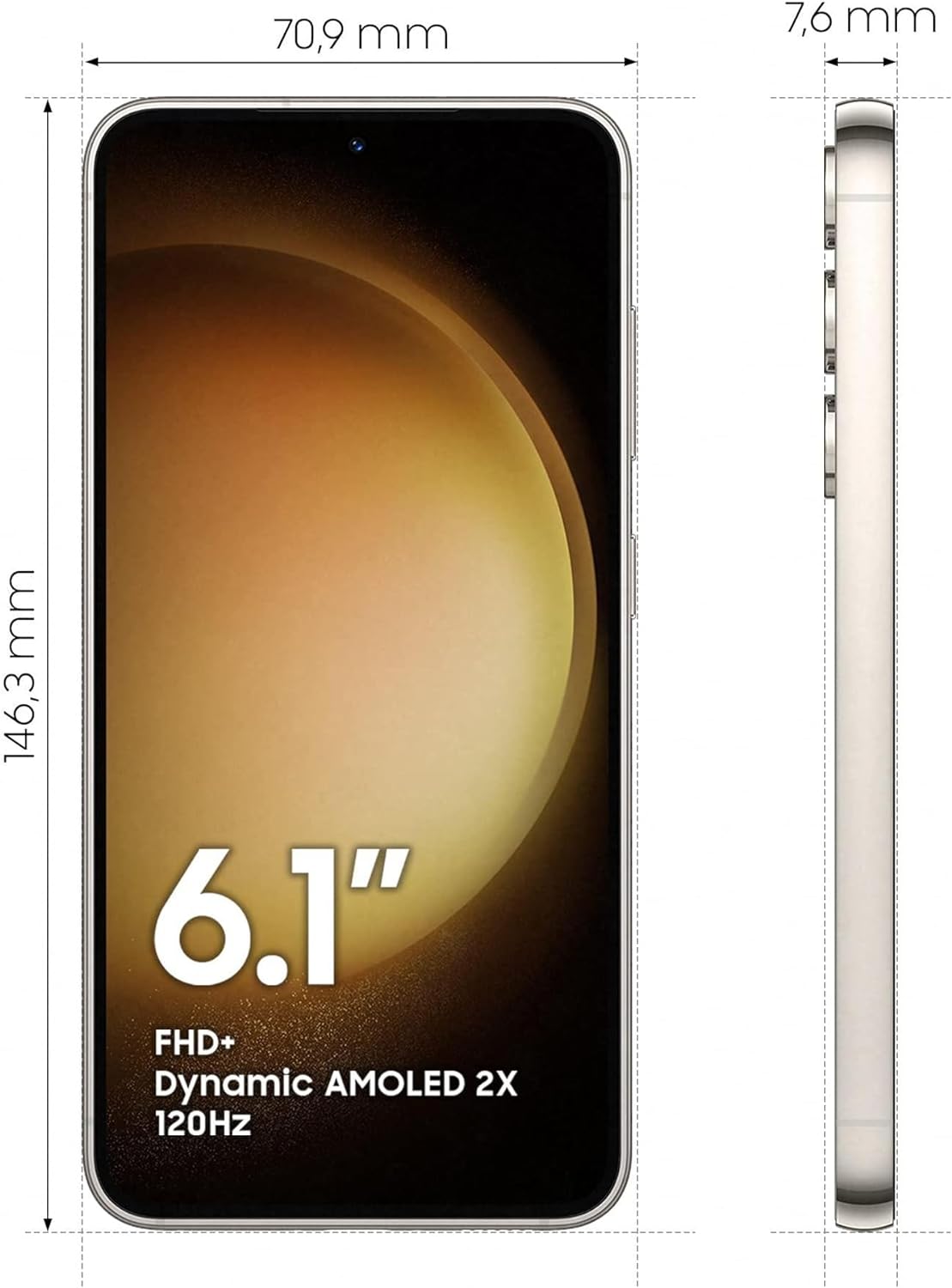 Samsung Galaxy S23 (128GB) - Cream