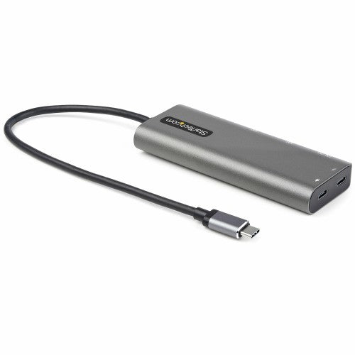StarTech.com USB C Multiport Adapter - USB-C to HDMI or Mini DisplayPort 4K 60Hz, 100W Power Delivery Pass-Through, 4-Port 10Gbps USB Hub - USB Type-C Mini Dock - w/ 12" Attached Cable