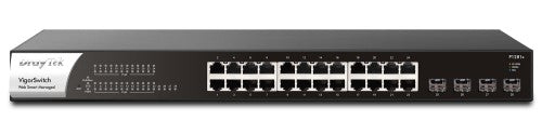 DrayTek VSP1281X-K network switch Managed L2 Gigabit Ethernet (10/100/1000) Power over Ethernet (PoE) 1U Black