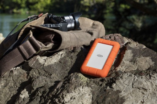 LaCie Rugged USB-C external hard drive 5 TB Grey, Yellow