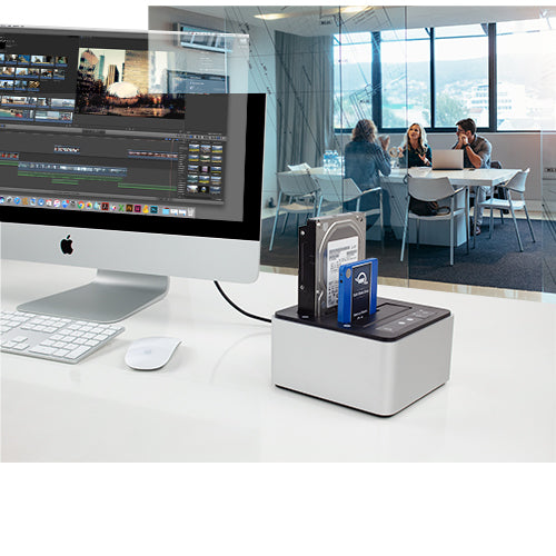 OWC OWCTCDRVDCK storage drive docking station USB 3.2 Gen 2 (3.1 Gen 2) Type-C Black, Silver