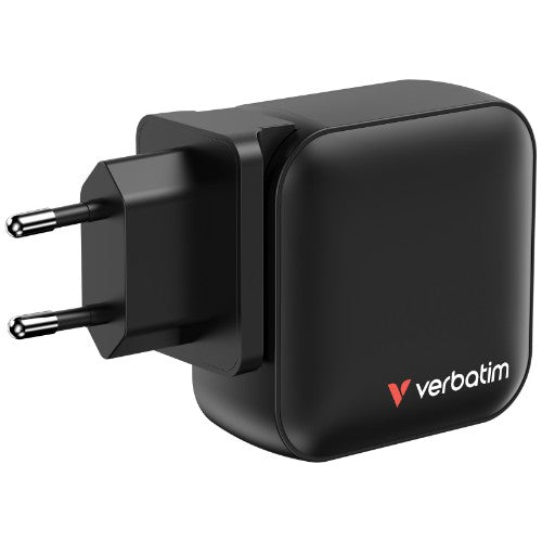 Verbatim Mini GaN Charger 100W 4 Port US plug with EU and UK adaptors