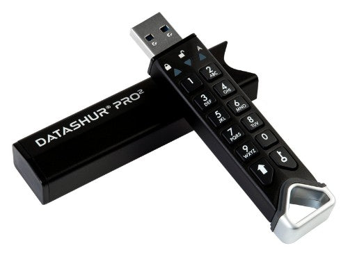 iStorage datAshur PRO2 16 GB | Secure Flash Drive | FIPS 140-2 Level 3 Certified | AES-XTS 256-bit hardware encryption | Password protected | Dust/Water-Resistant |