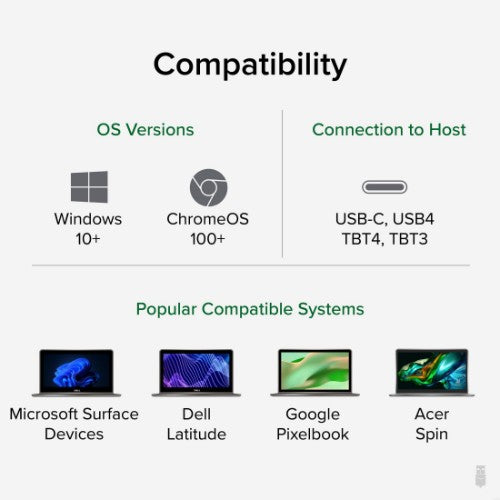 Plugable Technologies USB C Docking Station Dual Monitor 2 HDMI Ports, Power Delivery Dock, Dual 4K Monitor for Windows, ChromeOS, 1x USB-C, 3x USB, Ethernet, and Audio - Driverless (UD-MSTH2)