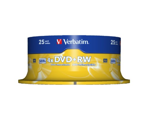Verbatim DVD+RW Matt Silver 4.7 GB 25 pc(s)