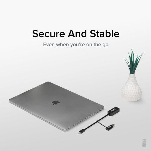 Plugable Technologies 2.5G USB C and USB to Ethernet Adapter, 2-in-1 Adapter Compatible with USB-C Thunderbolt 3 or USB 3.0, USB-C to RJ45 2.5 Gigabit LAN Ethernet, Compatible with Mac and Windows