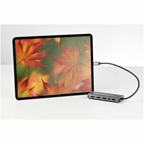 StarTech.com USB C Multiport Adapter - USB-C to HDMI or Mini DisplayPort 4K 60Hz, 100W Power Delivery Pass-Through, 4-Port 10Gbps USB Hub - USB Type-C Mini Dock - w/ 12" Attached Cable