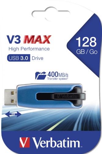 Verbatim V3 MAX - USB 3.0 Drive 128 GB - Blue