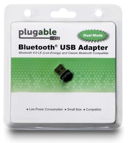 Plugable Technologies USB Bluetooth 4.0 Low Energy Micro Adapter (Compatible with Windows 11, 10, 8.x, 7, Classic Bluetooth, Gamepad, and Stereo Headset Compatible)