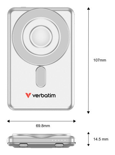 Verbatim Charge'n'Go 2C Power Bank 5000 mAh Silver