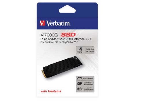 Verbatim Vi7000G PCIe NVMe M.2 SSD 4TB The Ultimate Gaming Solution
